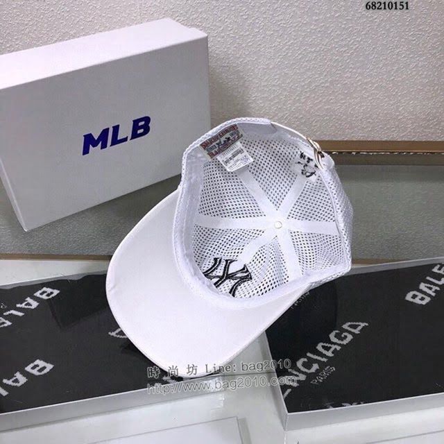NY男女同款帽子 MLB鏤空棒球帽鴨舌帽  mm1028